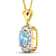 1.70ctw 14K Yellow Gold Cushion Aquamarine and White Diamond Pendant
with 18 inch Cable Chain