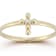 Bellissima Gold 14K Yellow Gold Diamond Beaded Cross Ring