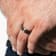 Robert Alton Men's Black Sapphire 8mm Band Ring In Tungsten