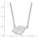 Rhodium Over Sterling Silver NHL LogoArt Minnesota Wild Small Pendant Necklace