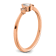 14K Rose Gold Petite Pear Diamond Ring 0.13ctw