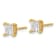 Princess Cut White Lab-Grown Diamond G-H SI 14K Yellow Gold Solitaire
Stud Earrings 1.00ctw