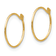 14K Yellow Gold Small Endless Hoop Earrings
