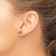 Rhodium Over 14k White Gold 8mm Ridged Love Knot Stud Earrings