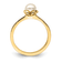 14K Yellow Gold 4-5mm White Button Freshwater Cultured Pearl Flower Ring