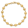 14K Yellow Gold Polished and Satin Puffed Circles Bracelet