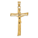 14k Yellow Gold Textured Crucifix Pendant