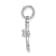 Rhodium Over 14K White Gold 0.03ct. Diamond Cross Charm