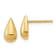 14K Yellow Gold Polished Teardrop Stud Earrings