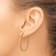 14k Yellow Gold Satin Diamond-cut 1 1/4" Square Tube Hoop Earrings