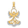 14K Two-tone Gold  LOVE Angel Pendant