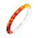 Acrylic Rave Slip On Bangle Bracelet in Red and Yellow Tie Dye