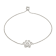 White Cubic Zirconia Rhodium Over Brass Paw Print Bolo Bracelet  0.84ctw