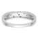 Rhodium Over 14K White Gold Diamond Trio Men's Wedding Band 0.14ctw