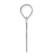 Rhodium Over 14k White Gold Polished Bubble Letter V Initial Pendant