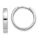 Rhodium Over 14k White Gold 7/16" Round Hinged Hoop Earrings