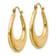 14k Yellow Gold 1 3/16" Polished Hoop Earrings