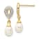 14K Yellow Gold 7x5mm White Teardrop Freshwater Cultured Pearl 0.01ct
Diamond Dangle Earrings