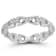 Sterling Statements Rhodium Over Sterling Silver CZ Link Ring