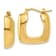 14k Yellow Gold 7/8" Polished Square Hoop Earrings