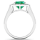 2.55ctw Green Emerald and Diamond 14K White Gold Halo Ring