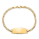 14k Yellow Gold Oval Figaro Link ID Bracelet
