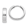 Rhodium Over 14K White Gold 9/16" Round Hinged Hoop Earrings