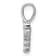 Rhodium Over 14K White Gold Lab Grown Diamond Letter Y Initial Pendant