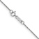 Rhodium Over 14k White Gold 0.7mm Solid Rope 16 Inch Chain