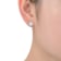 CZ Solitaire Stud Earrings In Sterling Silver