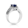 2.00ctw Sapphire and Diamonds Ring in 14k White Gold