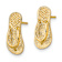 14k Yellow Gold Textured Large Flip-Flop Stud Earrings
