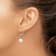 Rhodium Over 14K White Gold 8-9mm Near Round White Freshwater Cultured
Pearl Leverback Earrings