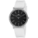Oceanaut Women's Ripple Black Dial, White Bezel, White Rubber Strap Watch