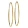 14k Yellow Gold 1 13/16" Satin and Diamond-Cut Endless Hoop Earrings