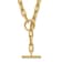 14K Yellow Gold Paperclip 18-inch Toggle Necklace