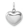 Rhodium Over 14k White Gold 3D Puffed Heart Pendant