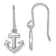 Rhodium Over Sterling Silver Polished Anchor Dangle Earrings