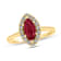 1.37ctw Ruby and Diamond Ring in 14k Yellow Gold