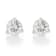 White Lab-Grown Diamond 14kt White Gold Martini Stud Earrings 0.75ctw