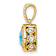 10k Yellow Gold Beaded 0.73 cttw Cushion Swiss Blue Topaz and 0.21 cttw
diamond Pendant