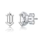 Baguette CZ Stud Earrings In Sterling Silver