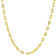 Herringbone, Mirror And Rope Chain Necklace Set In 18K Gold Over Bronze