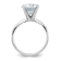 Rhodium Over 14K White Gold 3 ct. D E F Pure Light Round Moissanite
Solitaire Ring