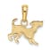 14K Yellow Gold Dog Pendant