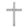 Rhodium Over 14k White Gold Diamond Latin Cross Chain Slide Pendant