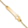 14k Yellow Gold Children's Polished Heart ID Bracelet