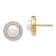 14K Yellow Gold and Rhodium 5-6mm Button Freshwater Cultured Pearl
0.05ct Diamond Post Earrings