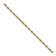 14k Yellow Gold and Rhodium Over 14k Yellow Gold Diamond Bamboo Design Bracelet
