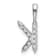 Rhodium Over 14K White Gold Lab Grown Diamond Letter K Initial Pendant